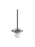 Cora Round Cornered Rectangle Toilet Brush Holder Gun Metal