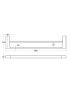 Flores Double Towel Rail 800mm Gun Metal