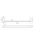 Ceram Single Towel Rail 800mm Brushed Nickel 