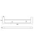 Ceram Double Towel Rail 800mm Chrome 