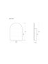 600mm Arch Curved Matte White Finish Bathroom Mirror Cabinet Shaving Storage