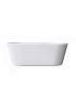 1500mm Freestanding Bathtub Oval Gloss White Acrylic No Overflow
