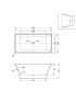 1500mm Freestanding Bathtub Rectangle Gloss White Acrylic No Overflow