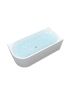 1700mm Freestanding Grooved Right Corner Fit Gloss White Acrylic Bathtub