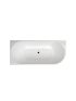 1500mm Freestanding Grooved Left Corner Fit Gloss White Acrylic Bathtub No Overflow
