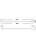Otus Round Single Towel Rail 600mm Gunmetal