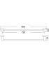 Otus Round Single Towel Rail 750mm Chrome