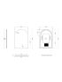 600mm (L) x 900mm (D) Back Lit Arch 3 Color Bathroom LED mirror Touchless Sensor Switch