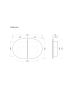 900mm Oval Shape Matte White Finish Bathroom Mirror Cabinet Shaving Storage