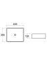 485x385x130mm Rectangle Gloss White Ceramic Above Counter Basin Non-overflow