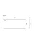 1200x465x15mm White Marble Ceramic Stone Top Bench Top