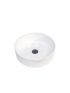 360x360x120mm Round Gloss White Ceramic Above Counter Basin Non-overflow