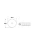 400x400x130mm Round Fluted Goss White Ceramic Basin Ribbed Art Basin Above Counter Basin