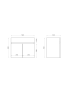 600mm 2-Door Narrow Wall Hung MDF Gloss White Bathroom Vanity Cabinet Only
