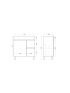 750mm Narrow Freestanding With Legs MDF Gloss White Left/Right Drawers Bathroom Vanity Cabinet Only