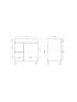 750mm Freestanding With Legs MDF Gloss White Left/Right Drawers Bathroom Vanity Cabinet Only