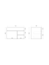 750mm Wall Hung MDF Gloss White Left/Right Drawers Bathroom Vanity Cabinet Only