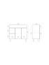 900mm Narrow Freestanding With Legs MDF Gloss White Left/Right Drawers Bathroom Vanity Cabinet Only