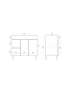 900mm Freestanding With Legs MDF Gloss White Left/Right Drawers Bathroom Vanity Cabinet Only