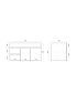 900mm Wall Hung MDF Gloss White Left/Right Drawers Bathroom Vanity Cabinet Only