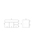 900mm Wall Hung MDF Gloss White Left/Right Drawers Bathroom Vanity Cabinet Only
