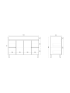 1200mm 2-Door 4-Drawer Freestanding With Legs Gloss White Finish Bathroom Vanity Cabinet Only