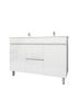 1200mm 2-Door 4-Drawer Freestanding With Legs Gloss White Finish Bathroom Vanity Cabinet Only