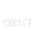1200mm 2-Door 4-Drawer Wall Hung MDF Gloss White Finish Bathroom Vanity Cabinet Only