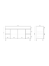 1500mm 2-Door 4-Drawer Freestanding With Legs MDF Gloss White Finish Bathroom Vanity Cabinet Only