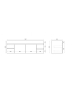 1500mm 2-Door 4-Drawer Wall Hung MDF Gloss White Finish Bathroom Vanity Cabinet Only