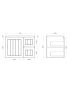 750mm Wall Hung Matte White Linear Surface Bathroom Cabinet With Right Hand Drawers Cabinet Only