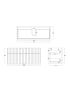 1200mm Aria Matte White 2 PAC MDF 2 Drawers Wall Hung Bathroom Vanity With Handle