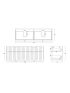 1500mm Aria Matte White 2 PAC MDF 4 Drawers Wall Hung Bathroom Vanity With Handle