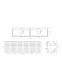 1800mm Aria Matte White 2 PAC MDF 4 Drawers Wall Hung Bathroom Vanity With Handle