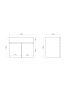 600mm 2-Door Narrow Wall Hung PVC Gloss White Bathroom Vanity Cabinet Only