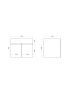 600mm 2-Door Wall Hung PVC Gloss White Finish Bathroom Vanity Cabinet Only 