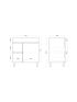 750mm Freestanding With Legs PVC Gloss White Left/Right Drawers Bathroom Vanity Cabinet Only