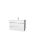 750mm Wall Hung PVC Gloss White Left/Right Drawers Bathroom Vanity Cabinet Only  