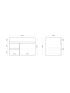 750mm Wall Hung PVC Gloss White Left/Right Drawers Bathroom Vanity Cabinet Only  