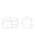 750mm Wall Hung PVC Gloss White Left/Right Drawers Bathroom Vanity Cabinet Only