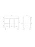 900mm Freestanding With Legs PVC Gloss White Left/Right Drawers Bathroom Vanity Cabinet Only
