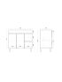 900mm Freestanding With Legs PVC Gloss White Left/Right Drawers Bathroom Vanity Cabinet Only