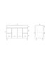 1200mm 2-Door 4-Drawer Freestanding With Legs PVC Gloss White Finish Bathroom Vanity Cabinet Only