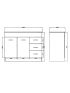 1200mm Freestanding Bathroom Vanity With Kickboard Gloss White Finish PVC Vacuum Filmed PVC Board 
