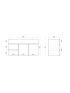 900mm Narrow Wall Hung PVC Gloss White Left/Right Drawers Bathroom Vanity Cabinet Only