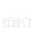 900mm Narrow Wall Hung PVC Gloss White Left/Right Drawers Bathroom Vanity Cabinet Only