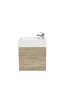 500mm Wall Hung Bathroom Vanity White Oak Wood Grain 2 PAC Coating MDF Board