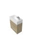 500mm Wall Hung Bathroom Vanity White Oak Wood Grain 2 PAC Coating MDF Board