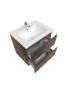 600mm Wall Hung Bathroom Vanity Dark Oak Wood Grain 2 PAC Coating MDF Board