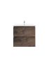600mm Wall Hung Bathroom Vanity Dark Oak Wood Grain 2 PAC Coating MDF Board